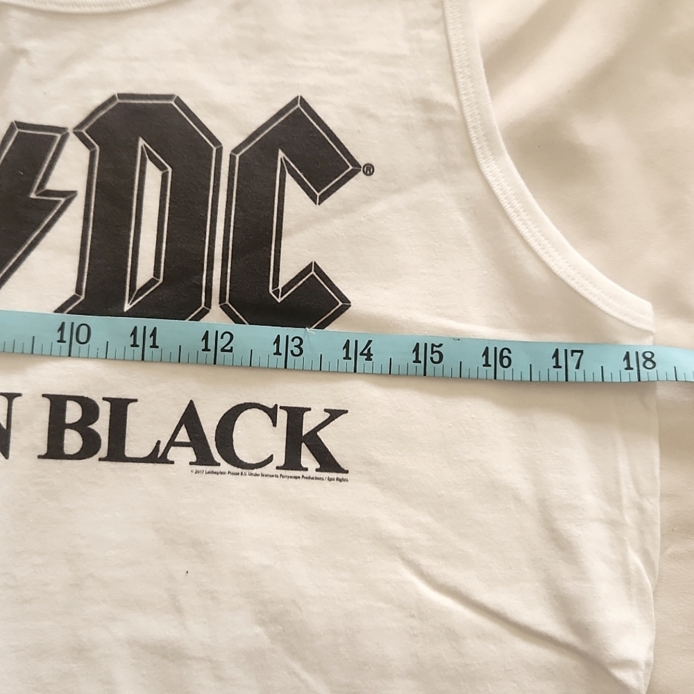 AC/DC Back in Black White Tank Top - Picture 3 of 5